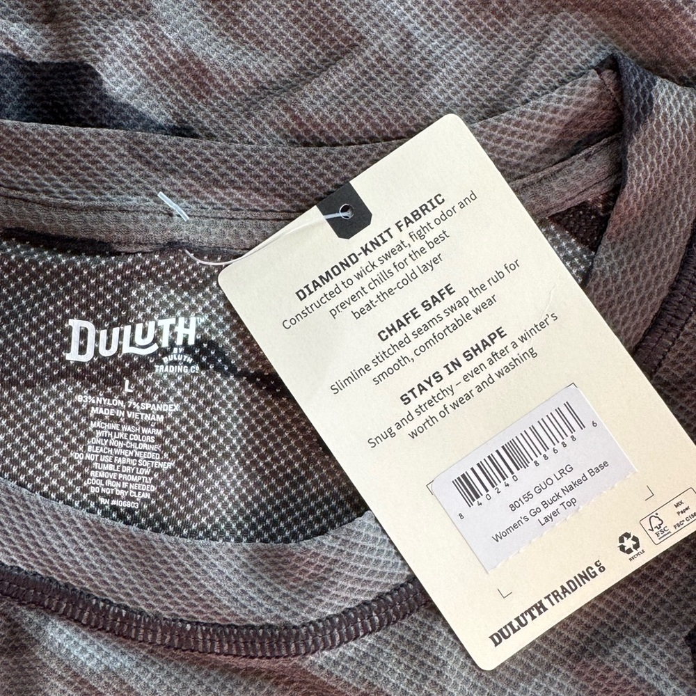 NWT - Duluth Trading Co Buck Naked Base Layer - Dark Gray - Picture 5 of 9